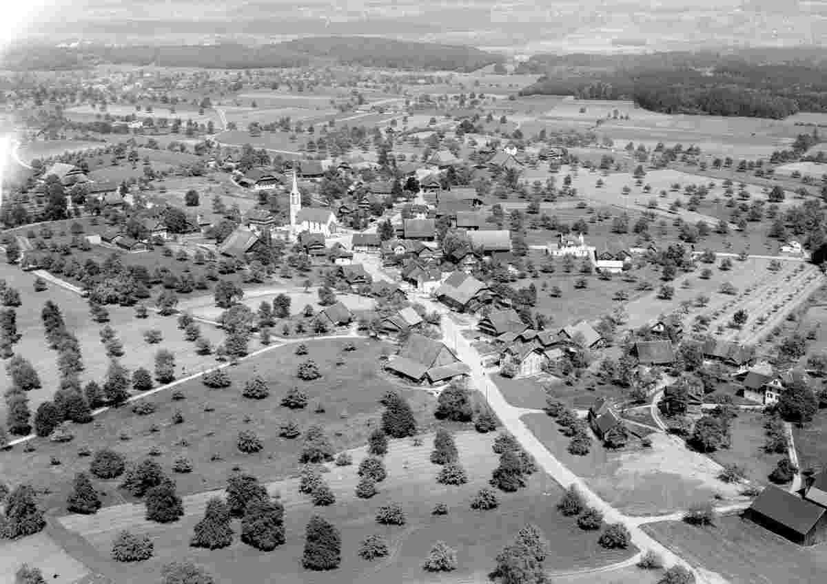 Abtwil. Abtwil - Panorama von Dorf, 1964