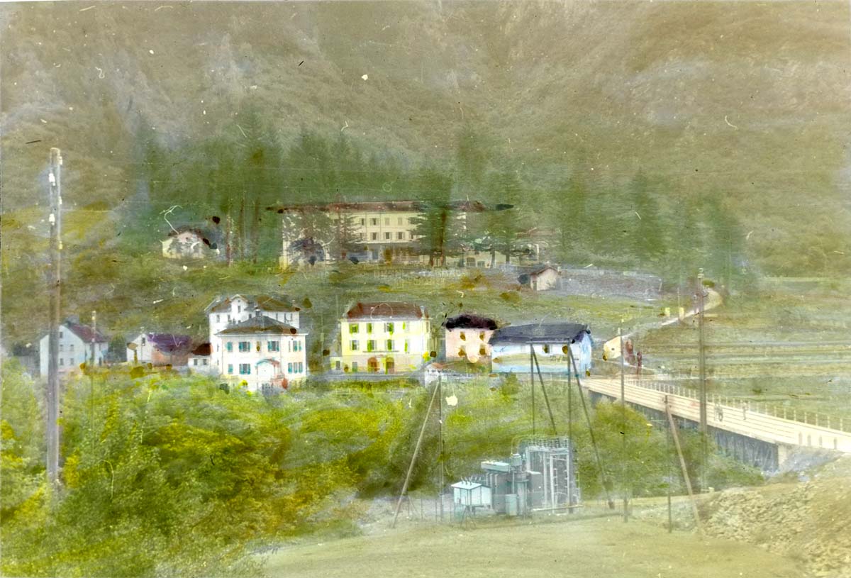 Acquarossa. Hôtel Terme vom Bahnhof, 1948