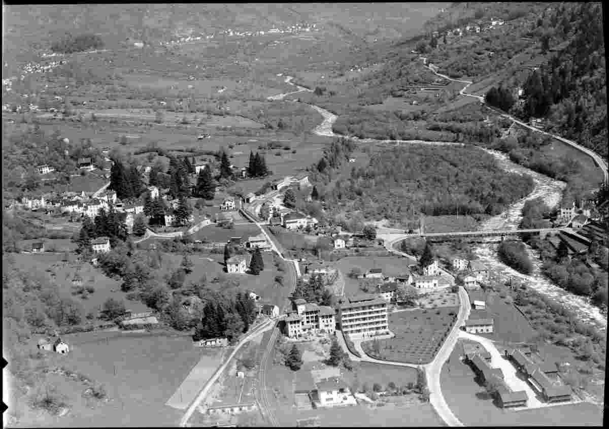 Panorama von Acquarossa, Castro, Ponto Valentino, 1954