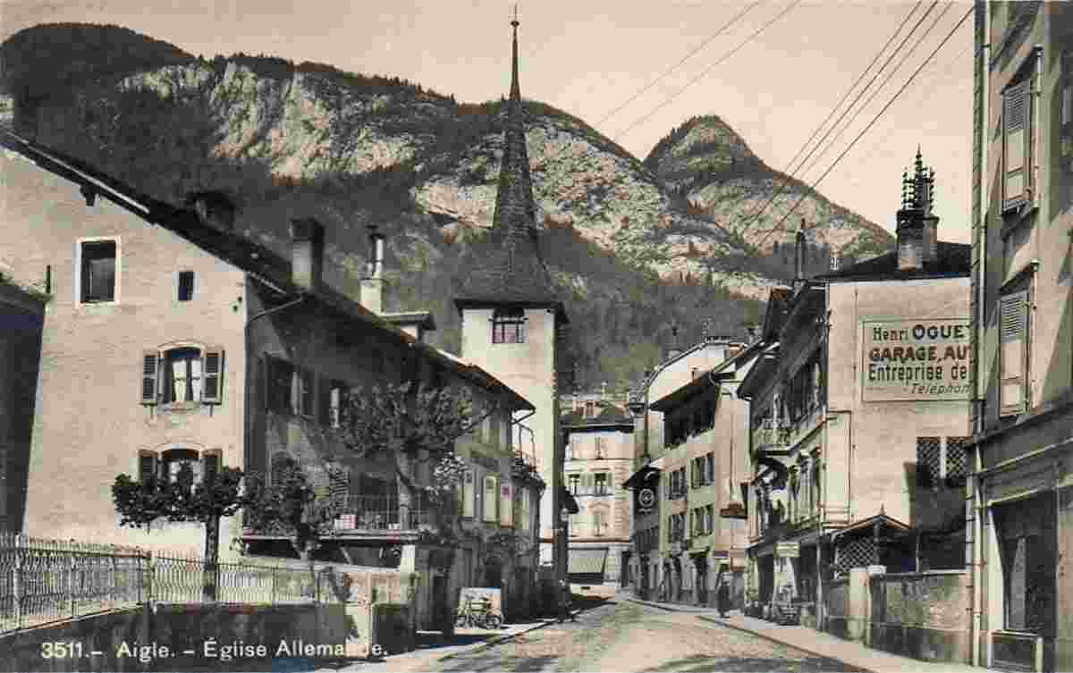 Aigle. L'Église Allemande, 1923