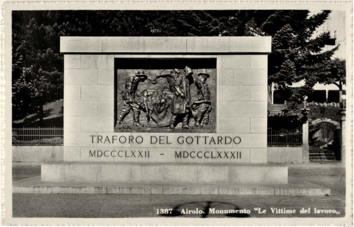Airolo. Monumento 'Le Vittime del lavoro' - Denkmal für die Opfer der Arbeit