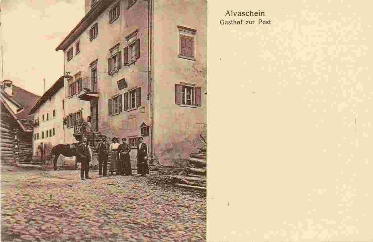 Albula / Alvra. Alvaschein - Gasthof zur Post, 1910
