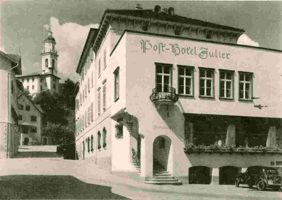 Albula / Alvra. Tiefencastel - Post-Hotel Julier, Familie Bossi