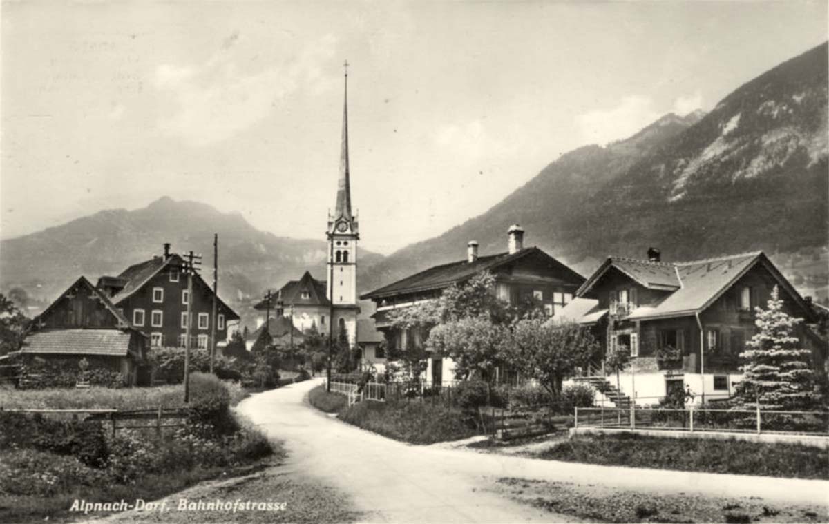 Alpnach. Alpnach Dorf - Bahnhofstraße, 1940