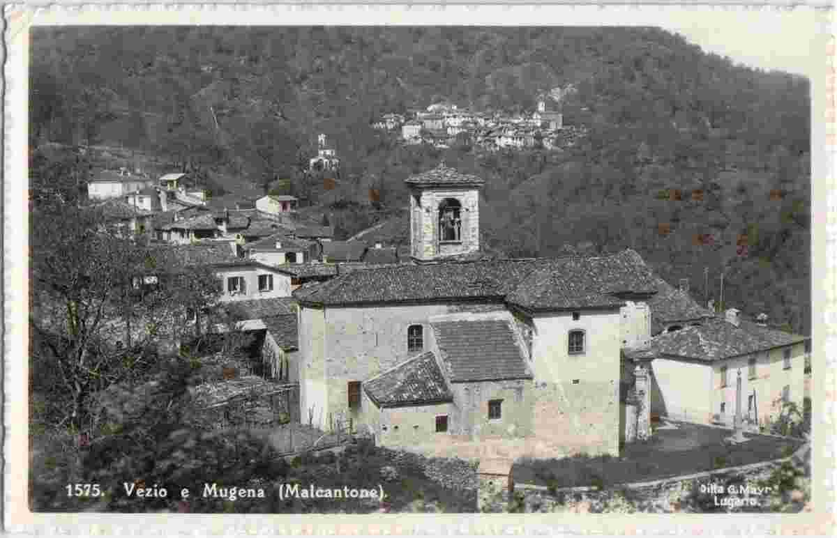 Alto Malcantone. Panorama von Vezio und Mugena
