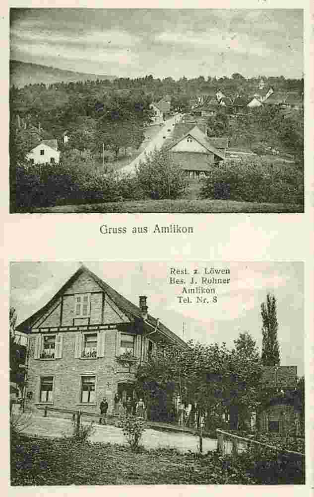 Amlikon-Bissegg. Restaurant zum Löwen, besitzer J. Rohner, 1931