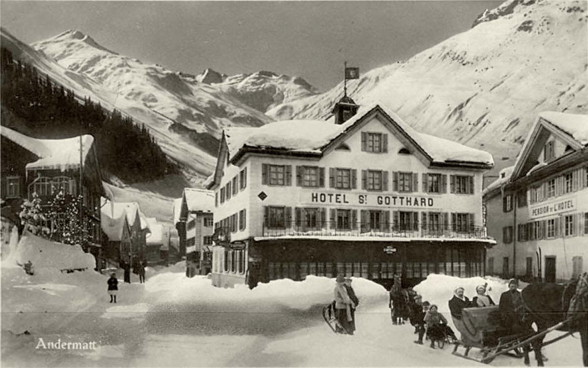 Andermatt. Hotel St. Gotthard, 1935
