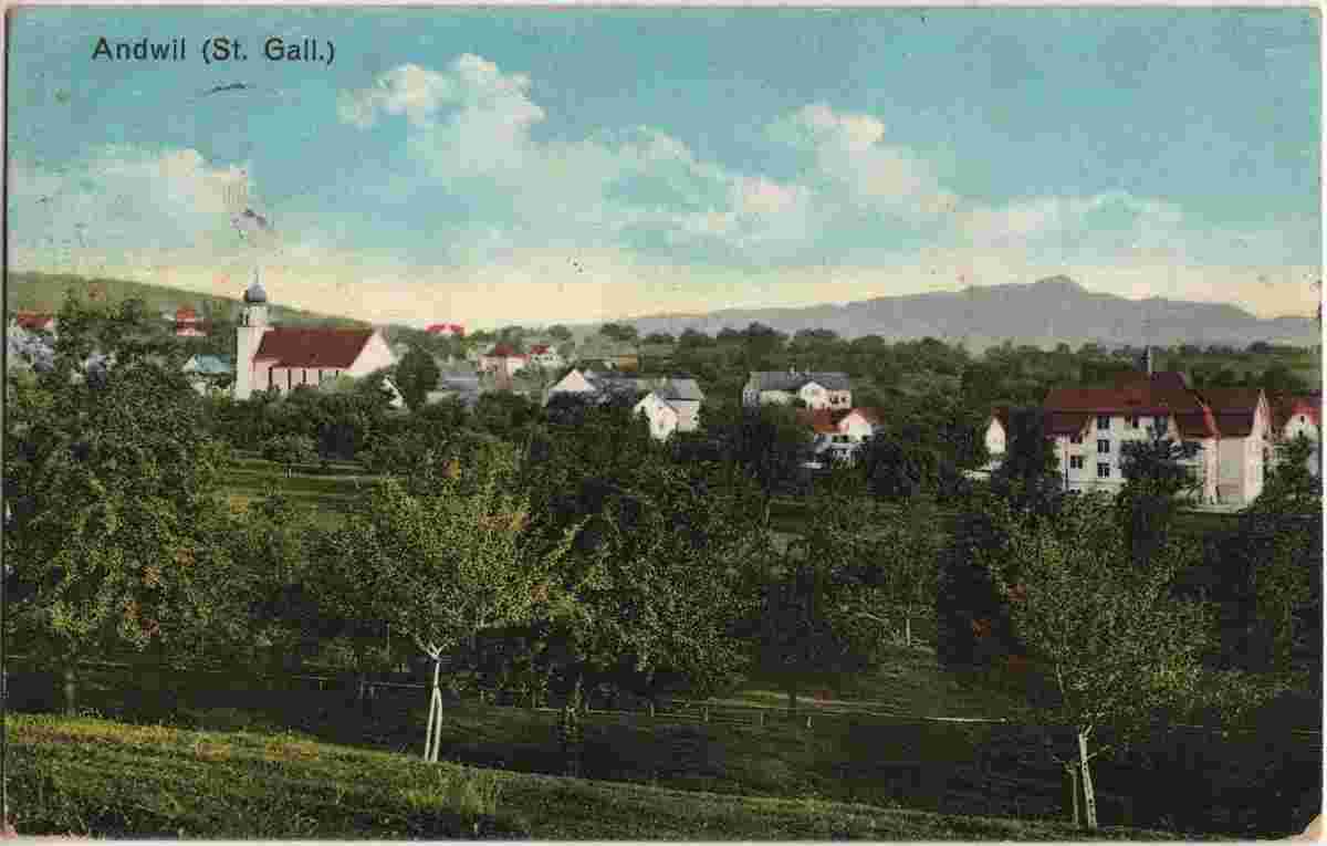 Andwil. Panorama von Dorf