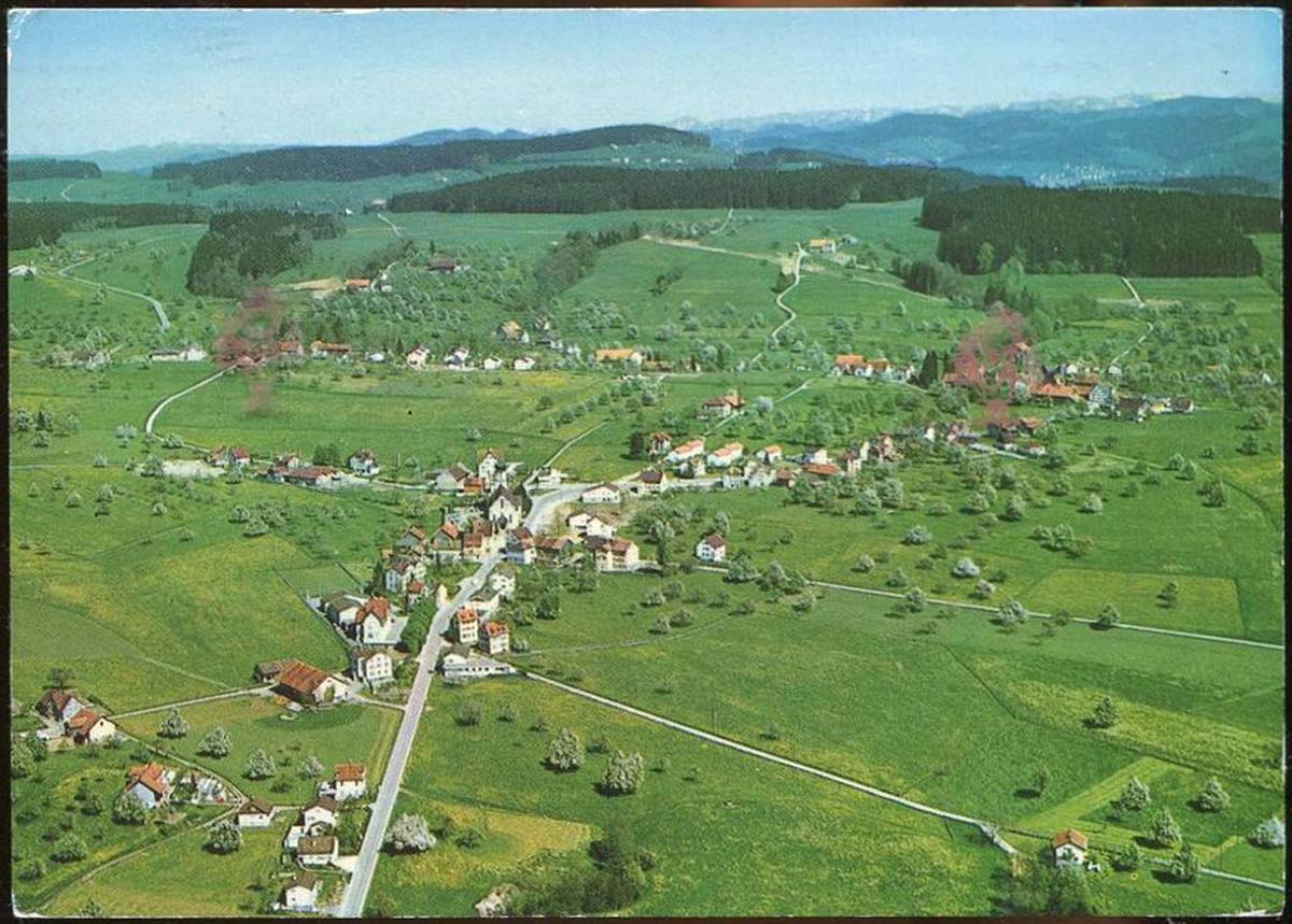 Andwil SG. Panorama von Dorf, 1986