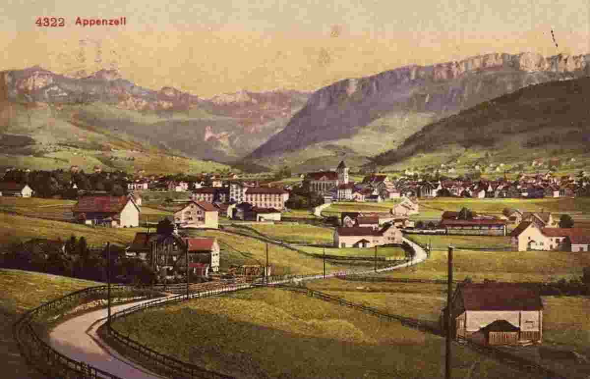 Appenzell. Panorama von Orts