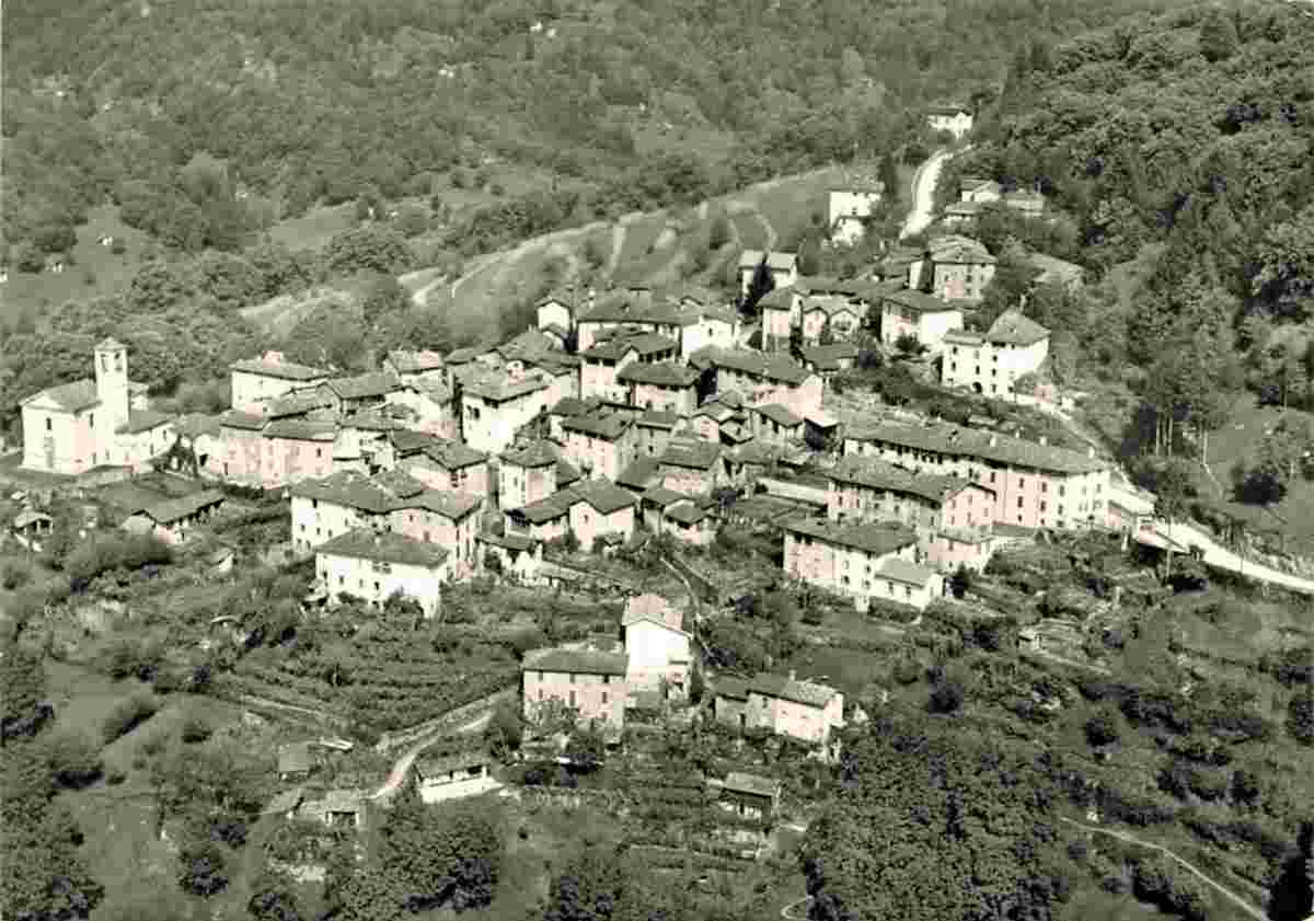 Panorama von Aranno Fliegeraufnahme, 1957