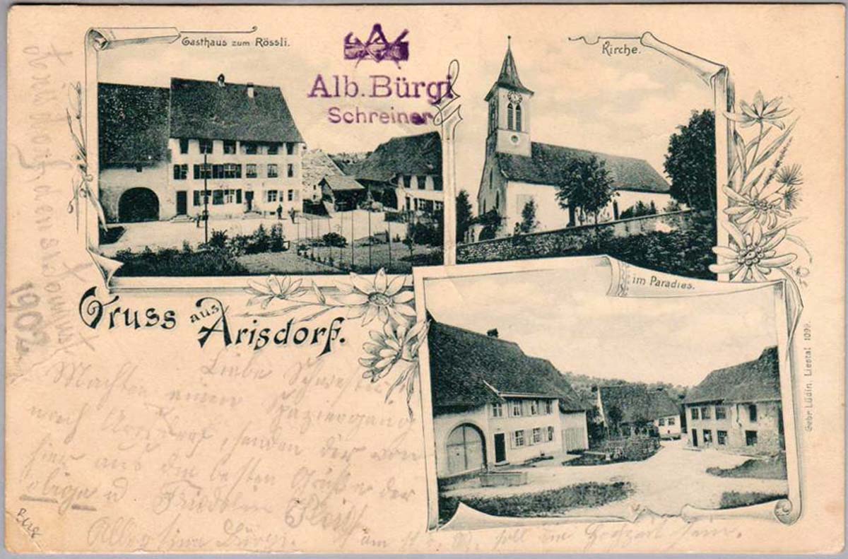 Panorama von Arisdorf, 1902