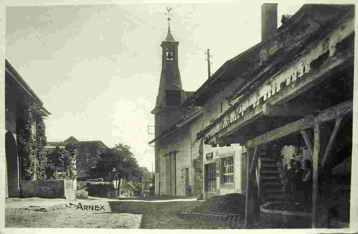 Arnex-sur-Orbe. Grand'rue et l'Église