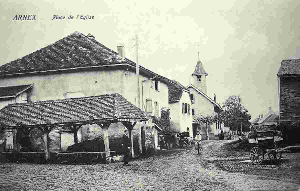 Arnex-sur-Orbe. La fontaine du Pontet vers 1910