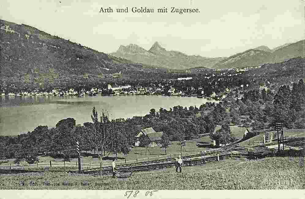 Arth. Goldau mit Zugersee, 1905
