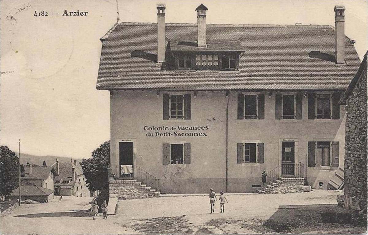 Arzier-Le Muids. Arzier - Colonie de vacances du Petit Saconnex, 1930