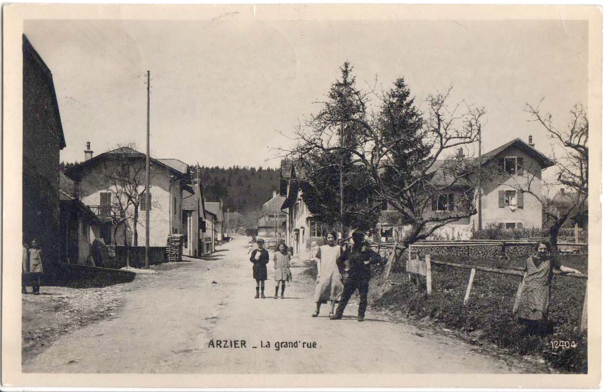 Arzier-Le Muids. Arzier - La Grand'rue, 1926