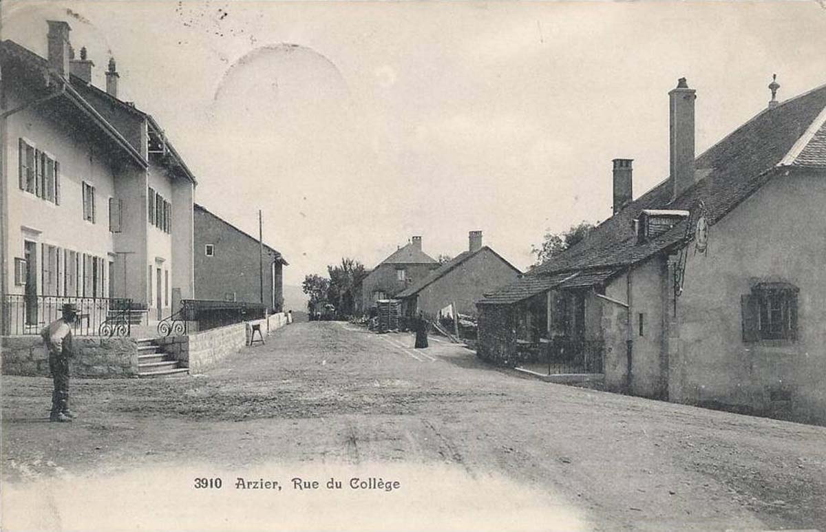 Arzier-Le Muids. Arzier - Rue du Collège, 1909