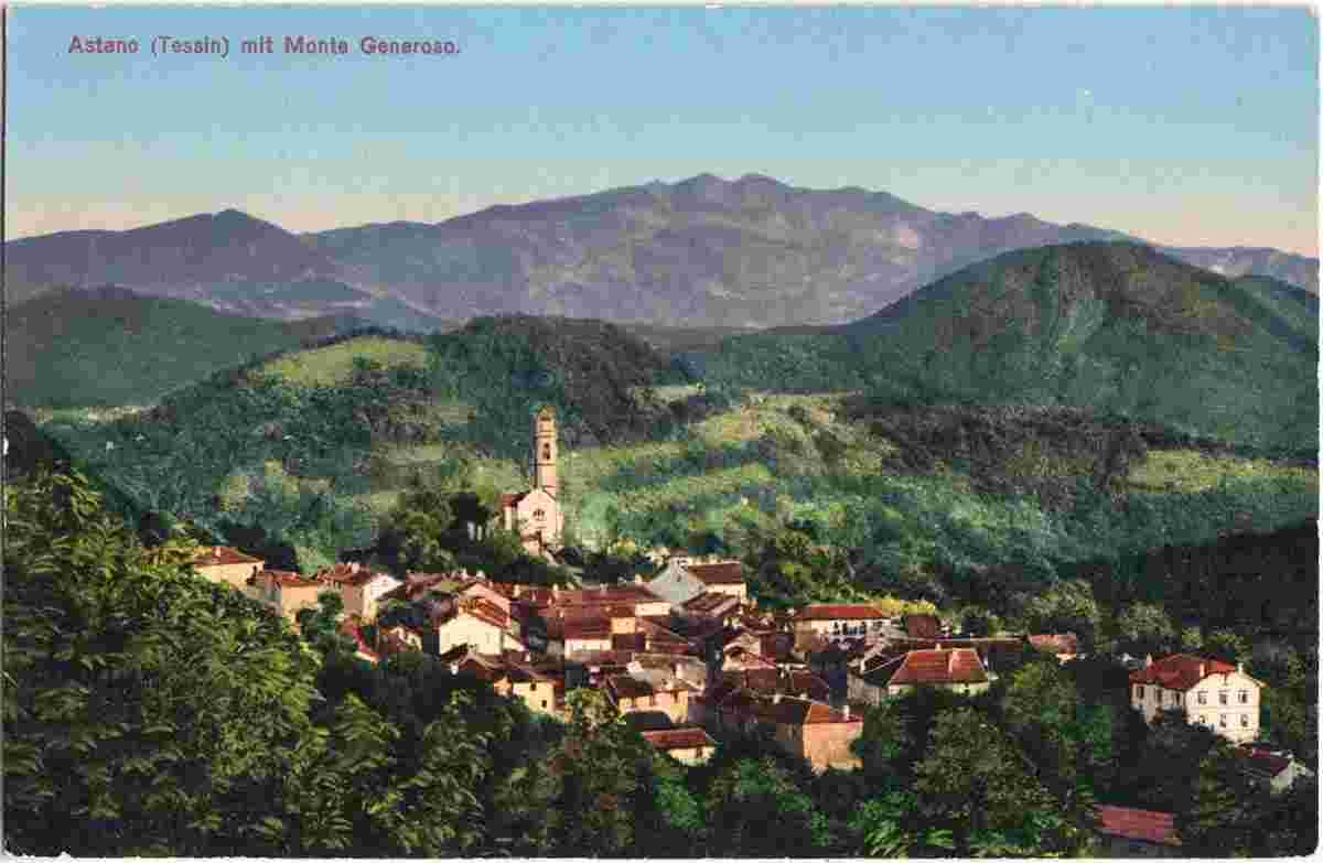 Panorama von Astano mit Monte Generoso, 1932