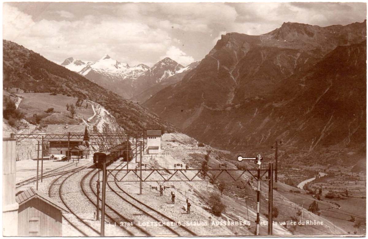 Lötschberg, Station Ausserberg et la Vallee du Rhone