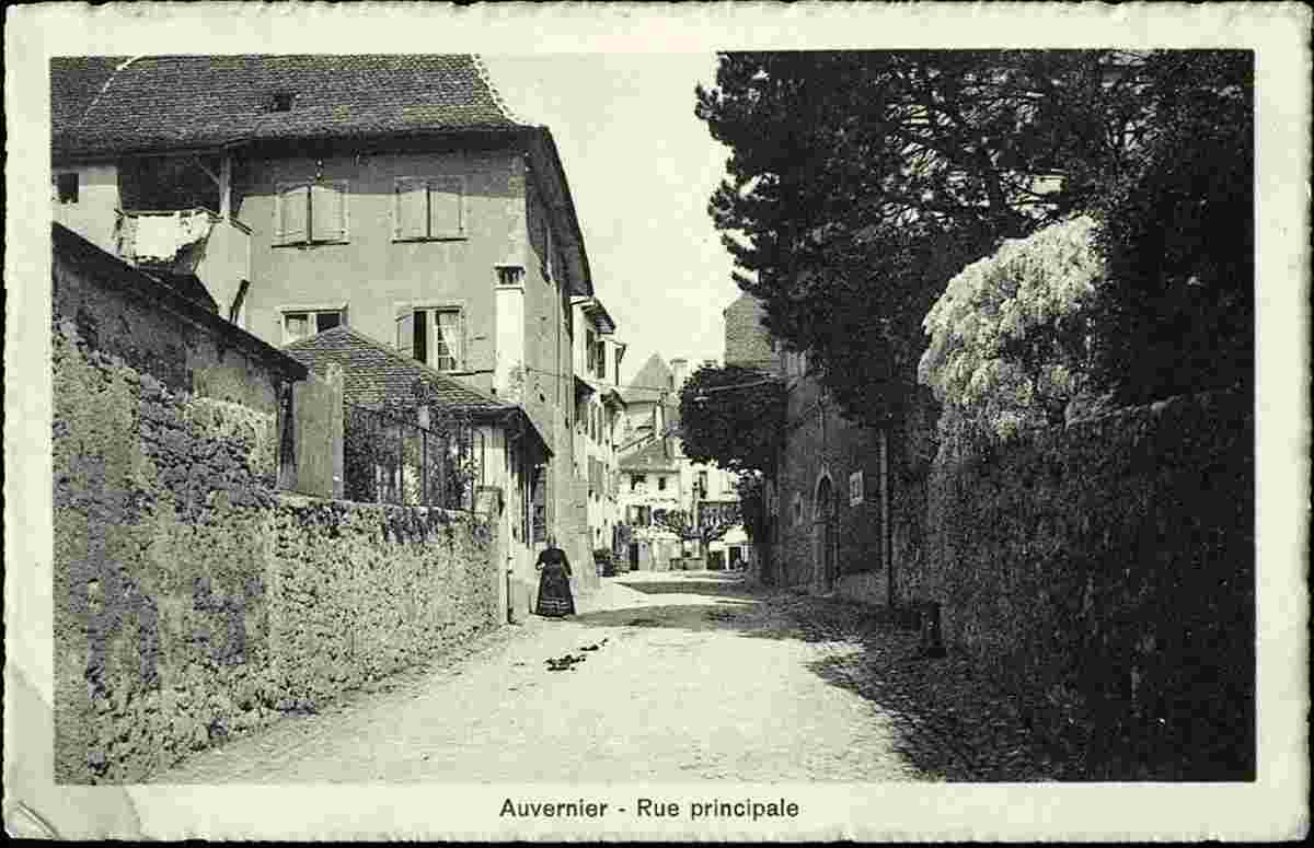 Auvernier. Auvernier - Rue principale, 1916