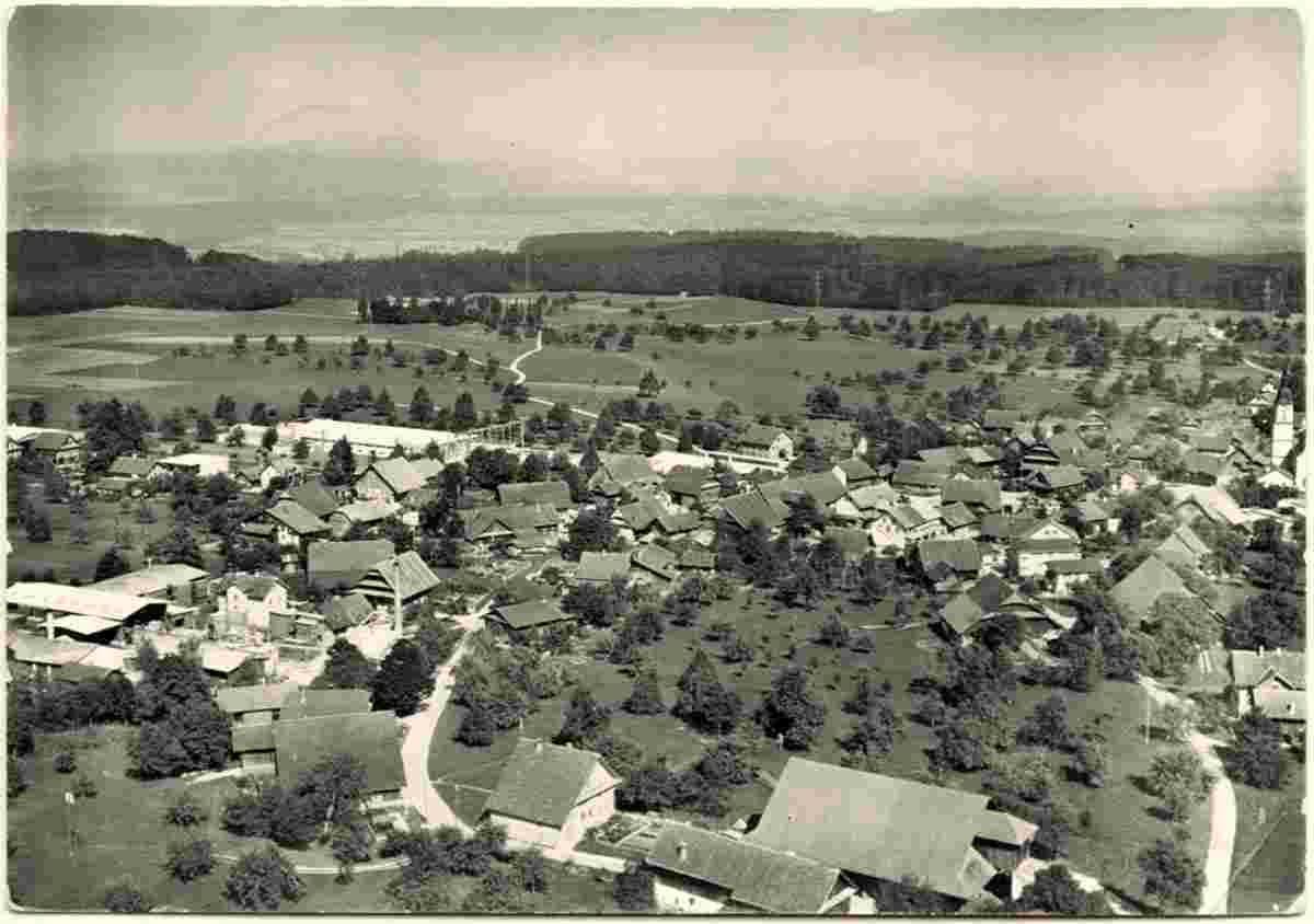 Auw. Panorama von Auw, 1971