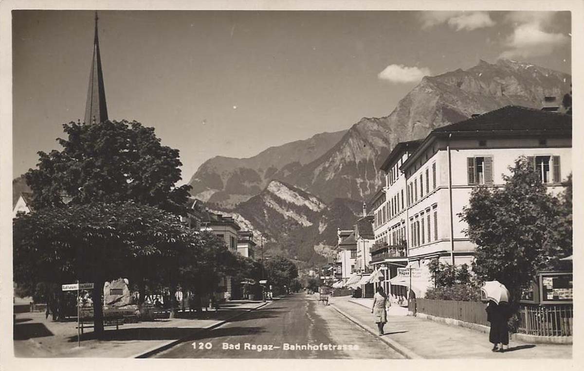 Bad Ragaz. Bahnhofstraße, 1932