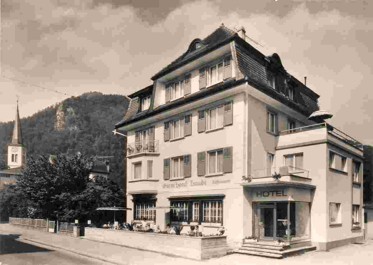 Bad Ragaz. Hotel Restaurant Traube, um 1930