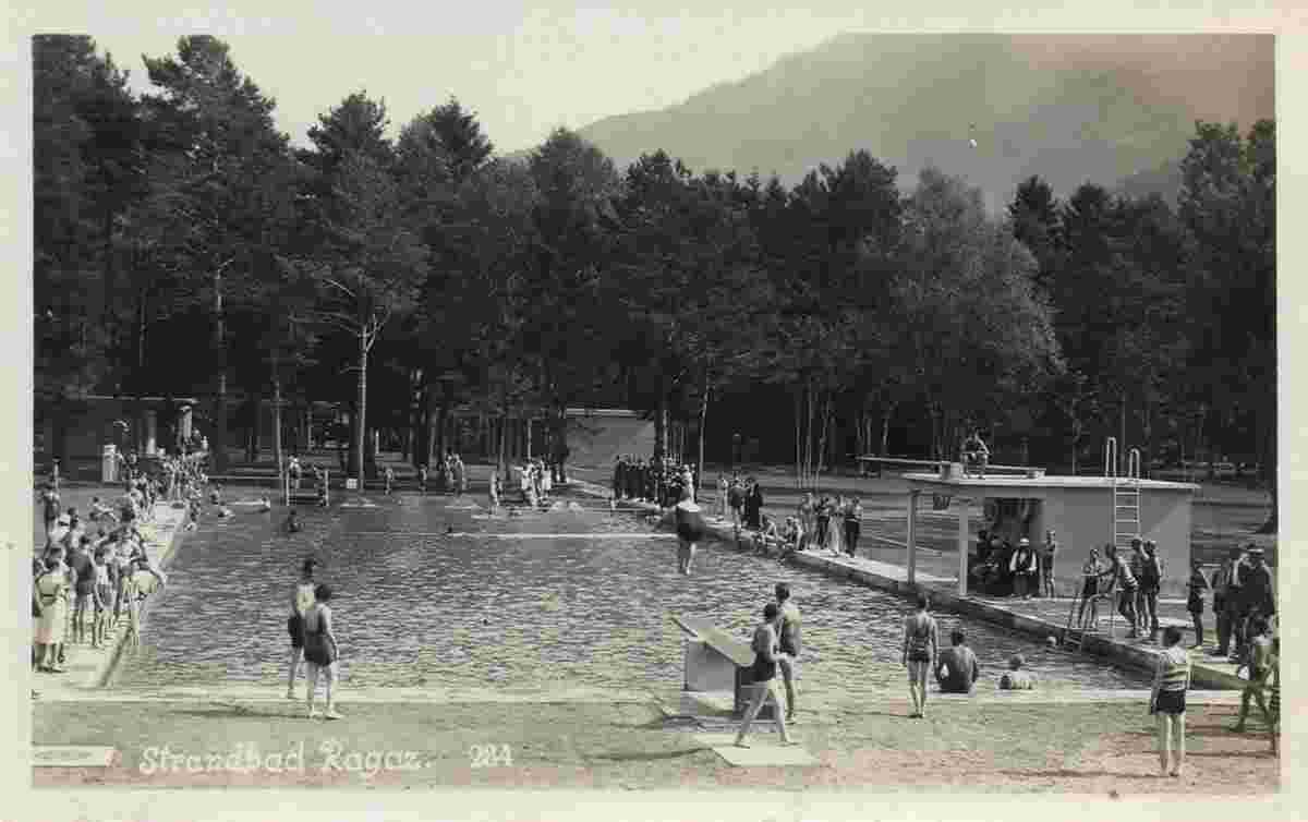 Bad Ragaz. Sommer Schwimmbad, 1920