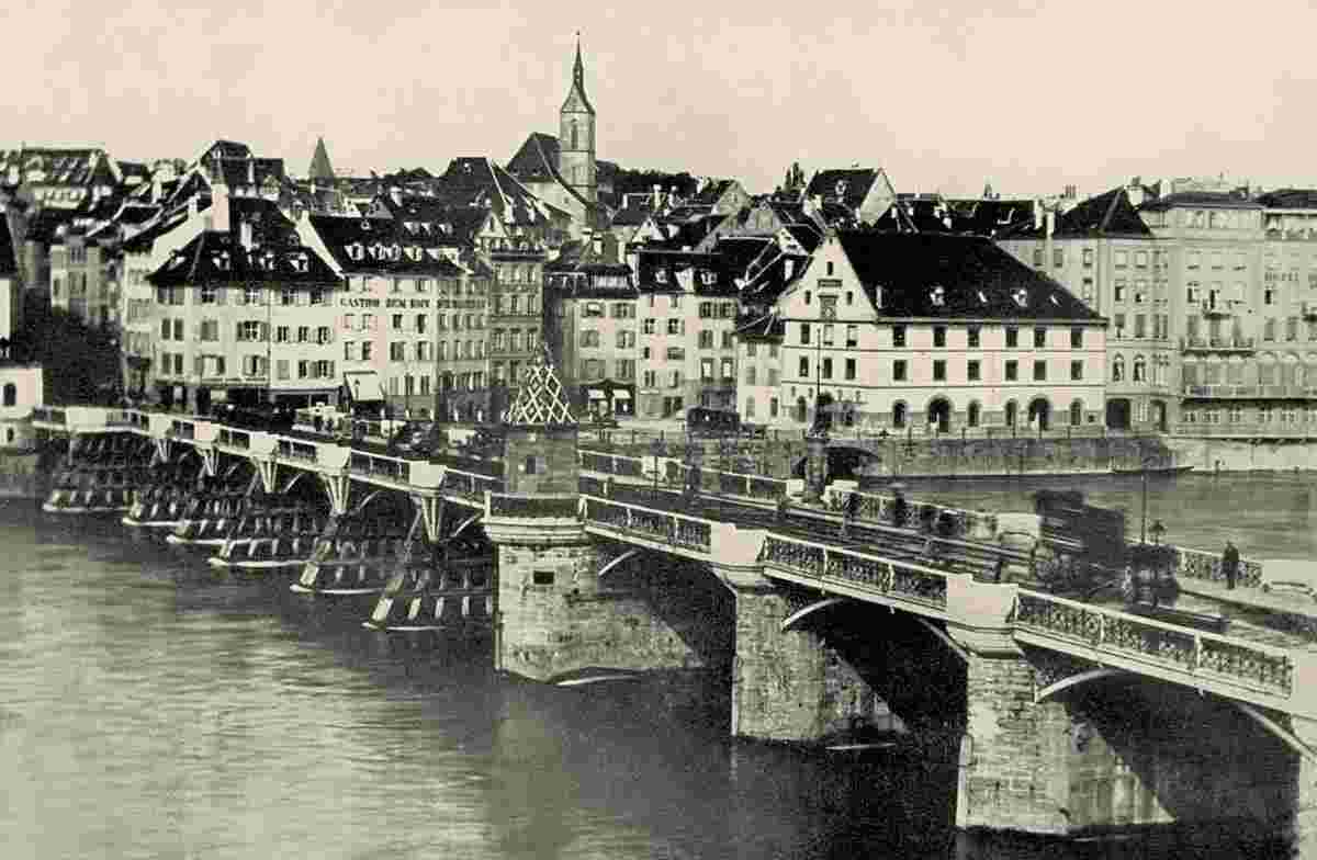 Basel. Die alte Rheinbrücke