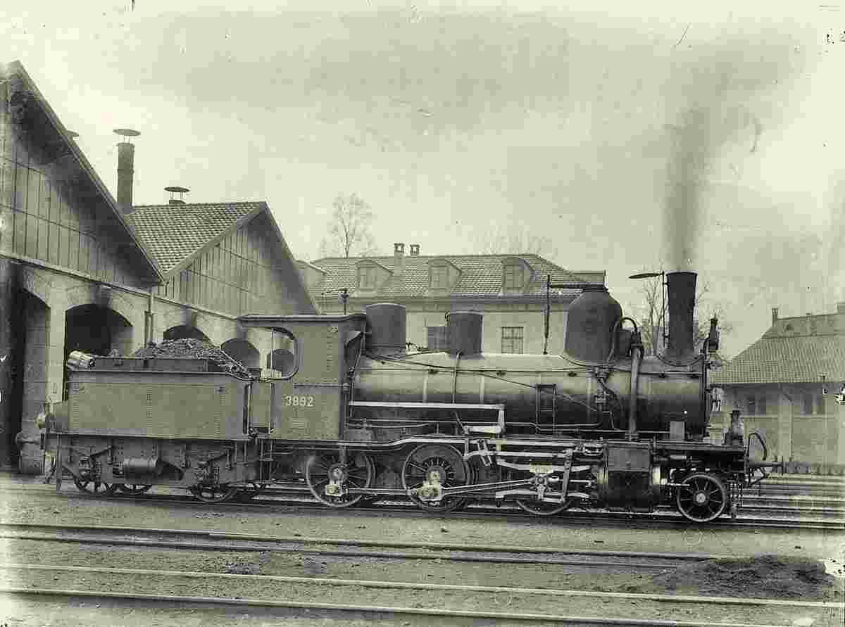 Basel. Güterzuglokomotive in Depot