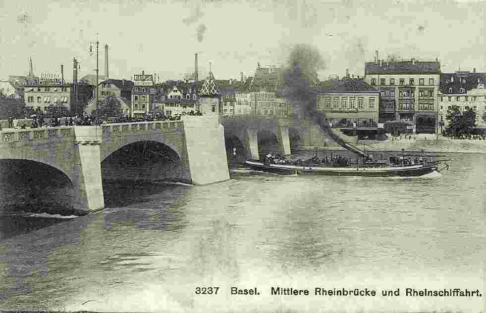 Basel. Mittlere Rheinbrücke