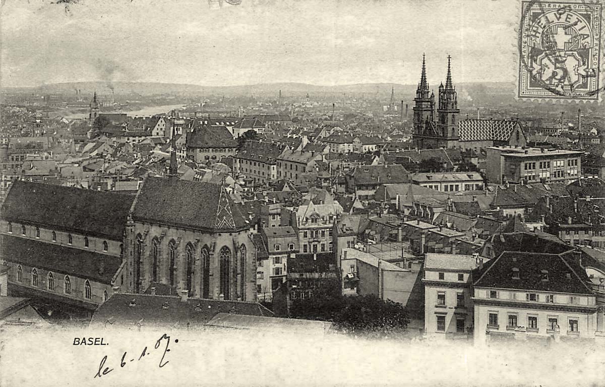 Basel. Panorama der Stadt, 1907