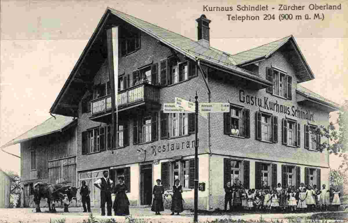 Bauma. Gast- und Kurhaus Schindlet, Restaurant, 1912