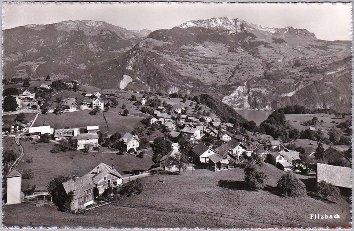 Bilten. Blick auf Filzbach, 1952