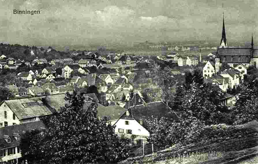 Binningen. Panorama der Stadt