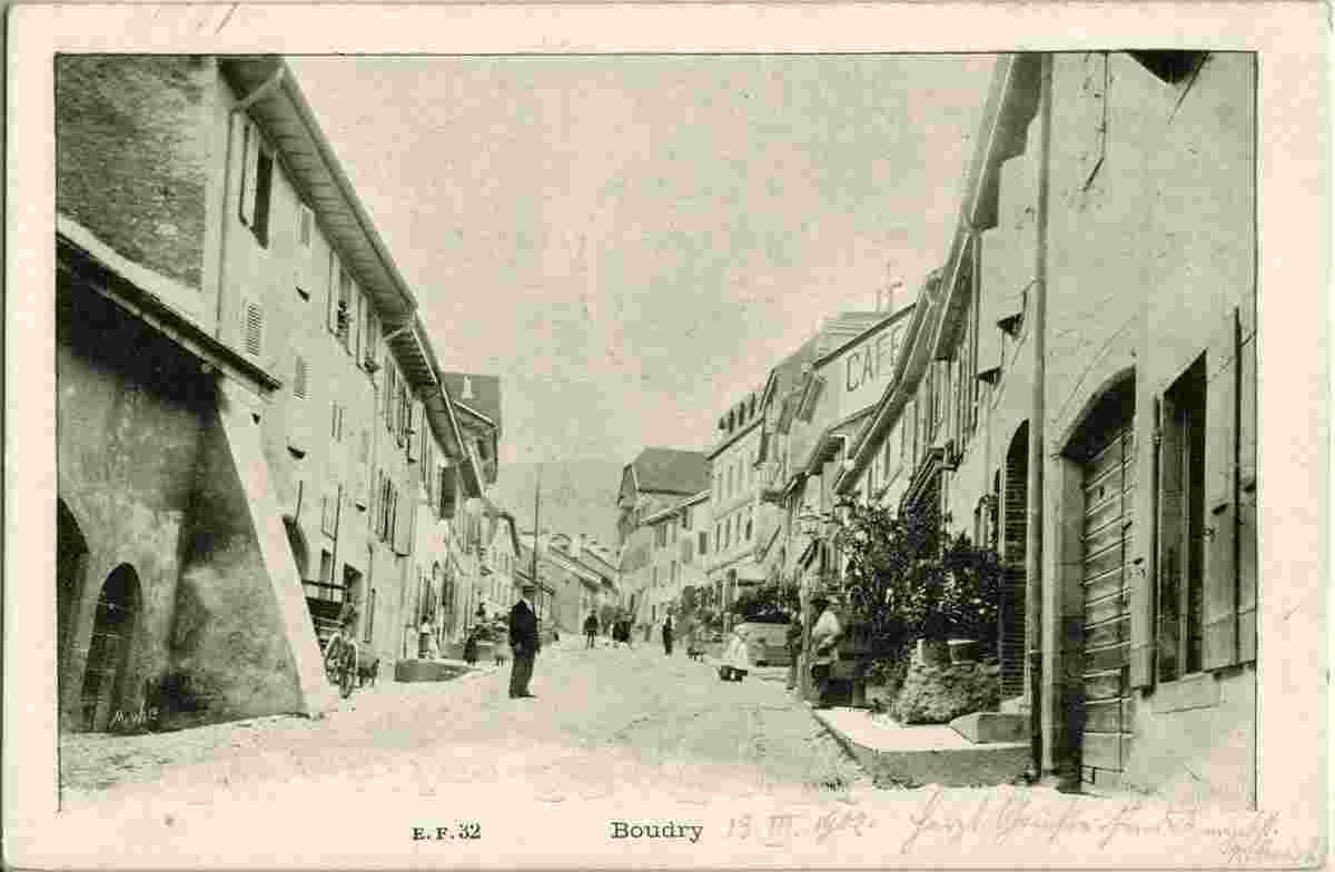 Boudry. Panorama du Rue