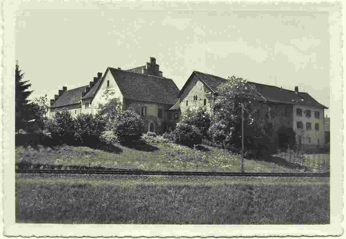 Bubikon. Johanniterhaus, Bahnlinie, um 1940