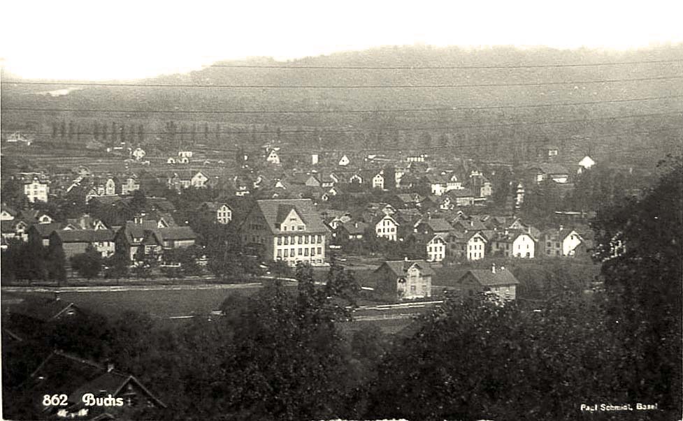 Buchs AG. Panorama der Stadt, 1919