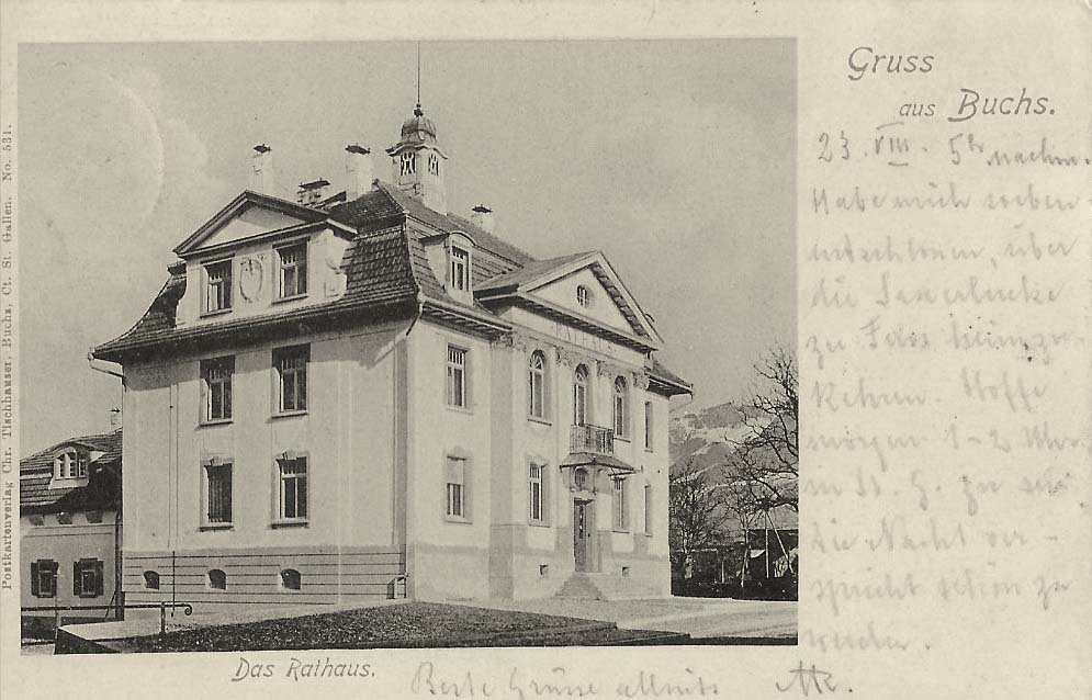 Buchs SG. Das Rathaus, 1905