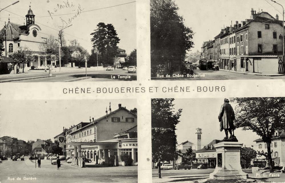 Chêne-Bougeries. Panorama der Stadt