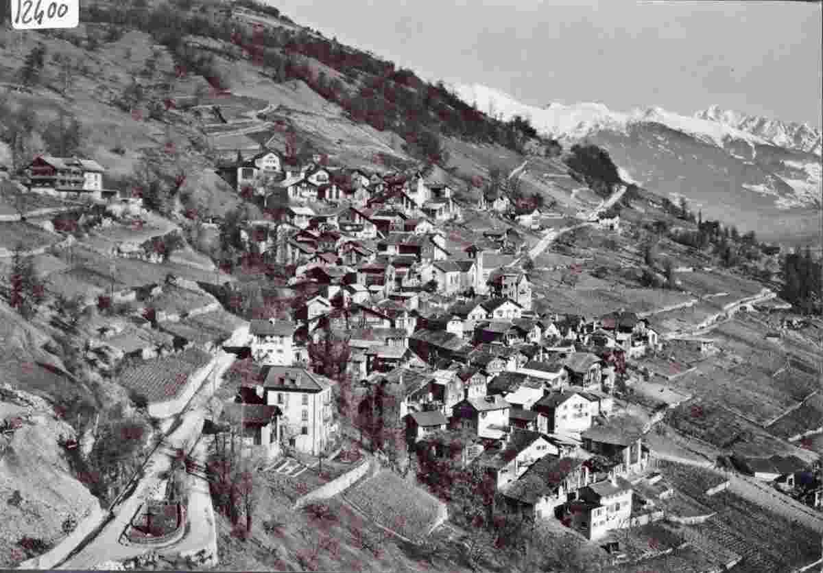 Chermignon. Panorama von village Ollon