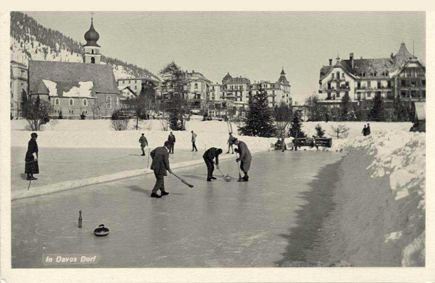 Davos. Curling, um 1920