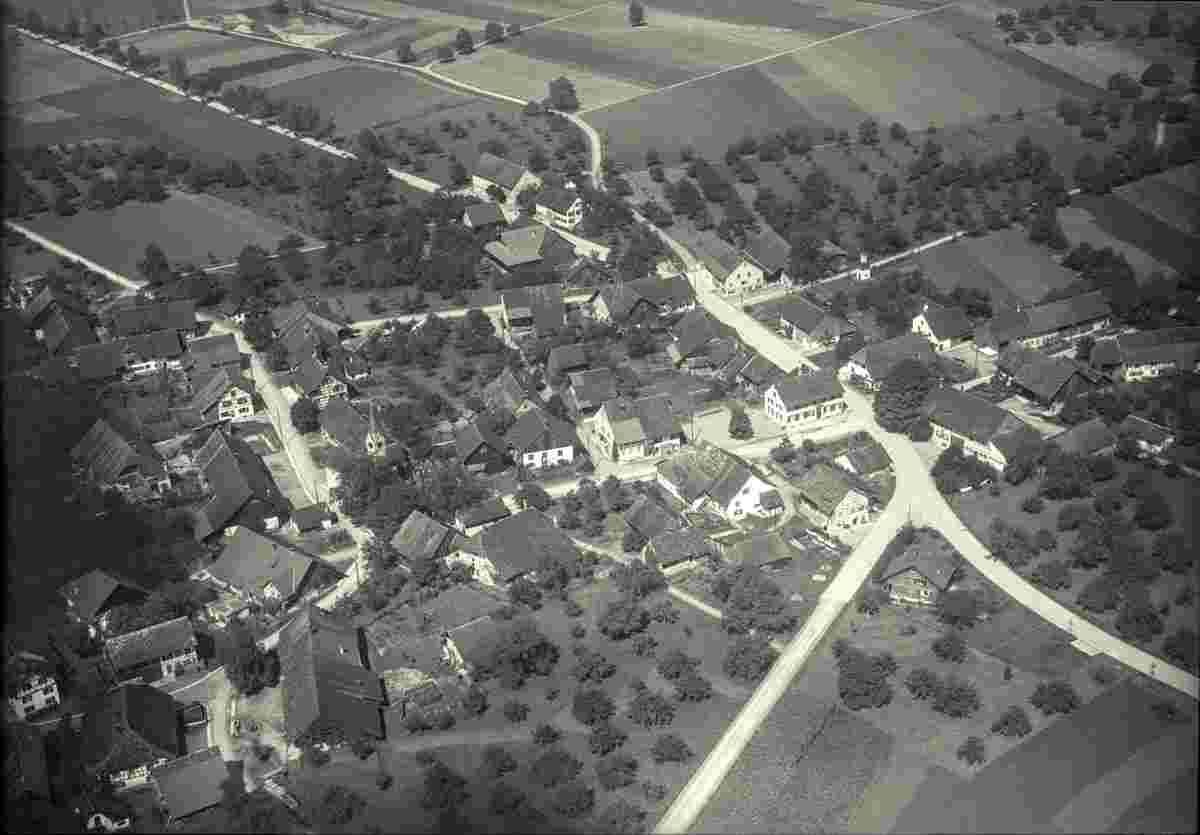 Panorama von Dorf bei Henggart, 1948
