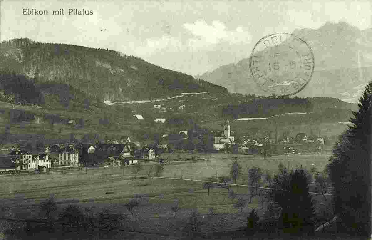 Ebikon. Panorama von Pilatus, 1918
