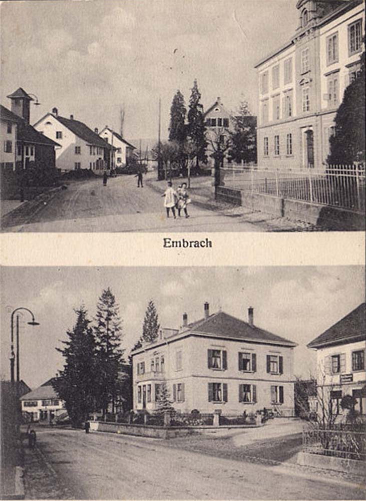 Embrach. Blick auf Dorfstraßen um 1912