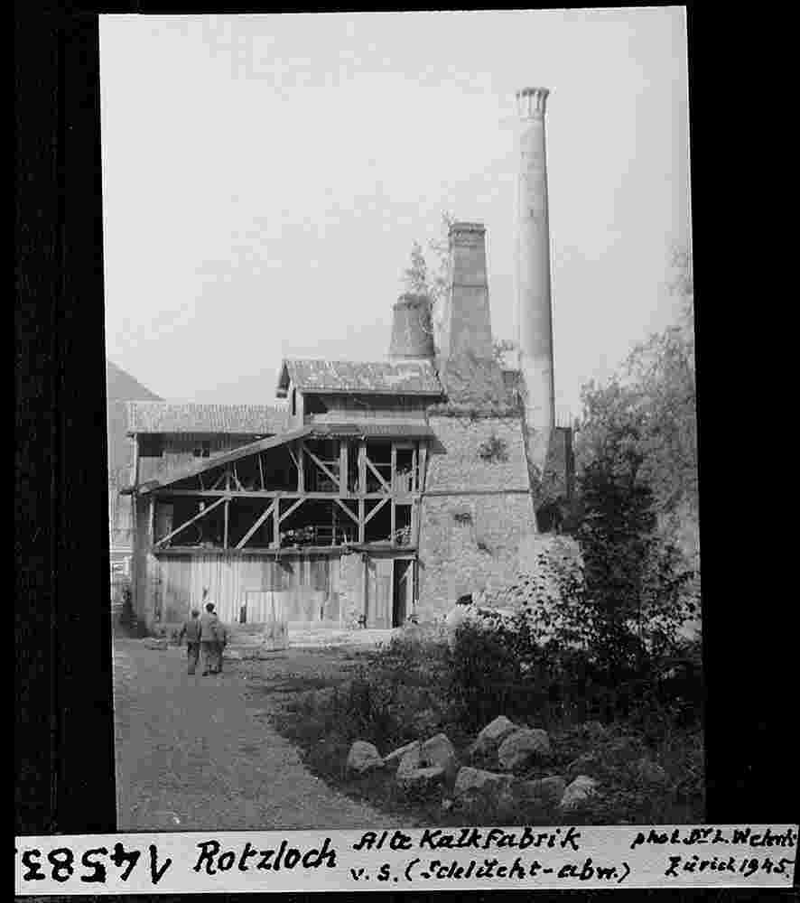 Ennetmoos. Rotzloch - Alte Kalkfabrik, 1945