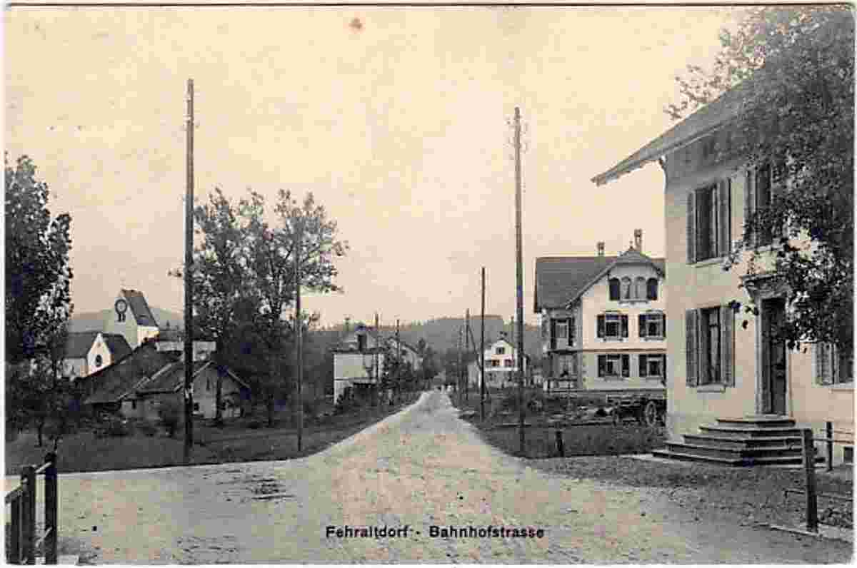 Fehraltorf. Bahnhofstrasse, 1912