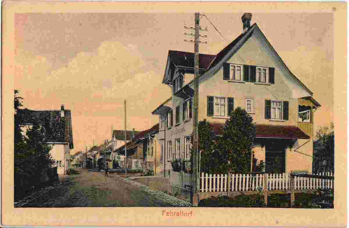 Fehraltorf. Dorfstraße, Post und Telegraph