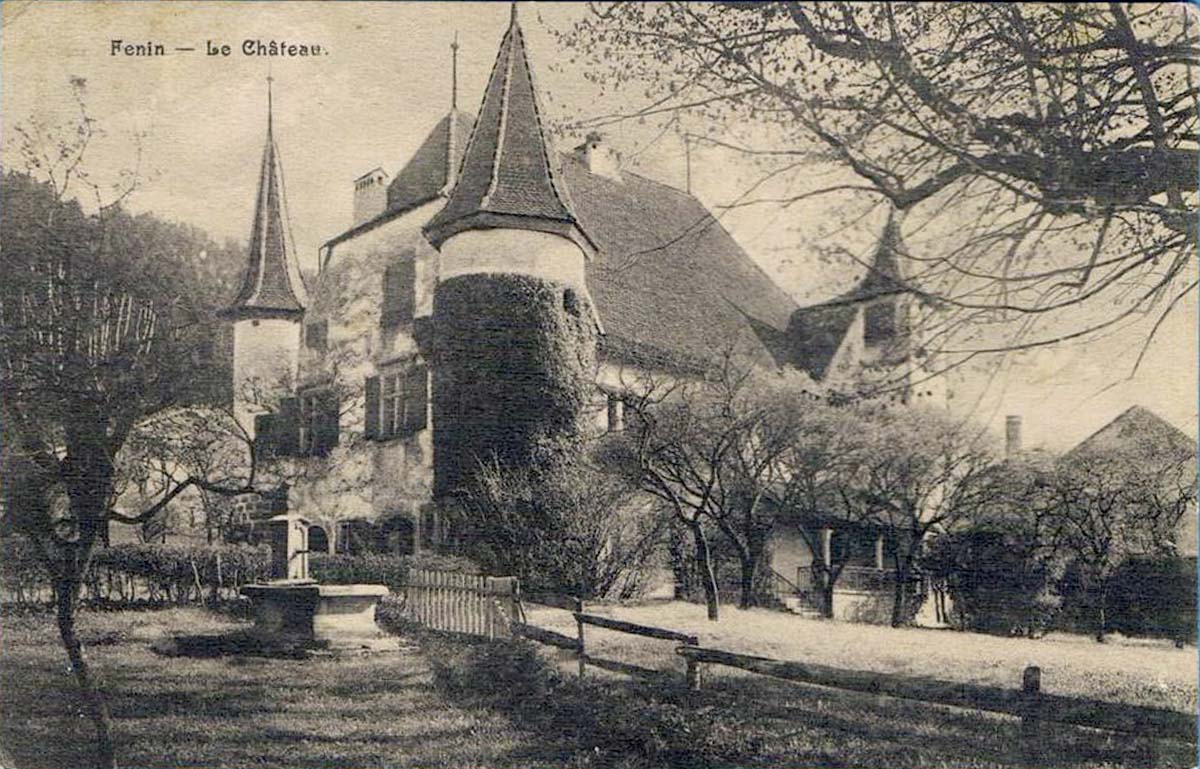Fenin-Vilars-Saules. Château de Fenin, 1907